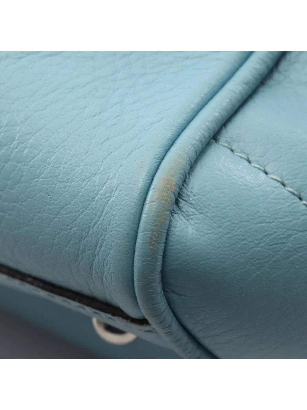 Loewe Tote Heritage Aqua Blue Leather